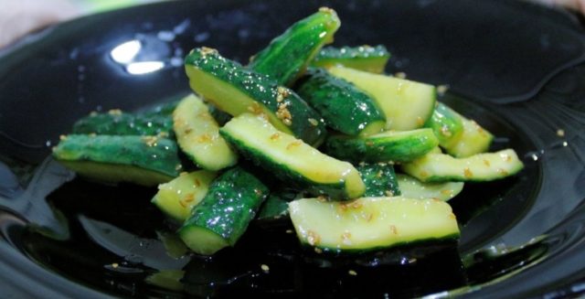 Korean-style sesame cucumbers: 8 step-by-step recipes with photos