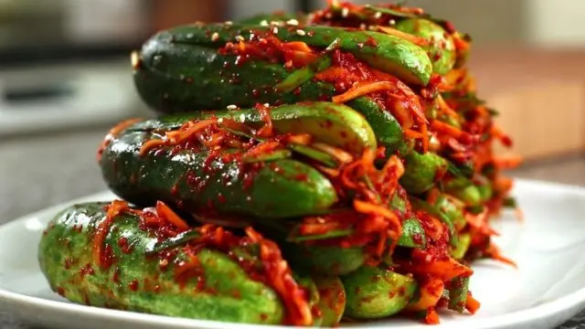 Korean-style sesame cucumbers: 8 step-by-step recipes with photos