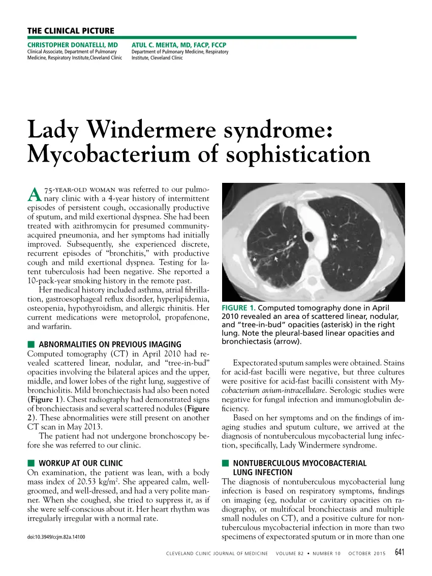 Lady Windermere syndrome &#8211; lower respiratory tract infection and its consequences