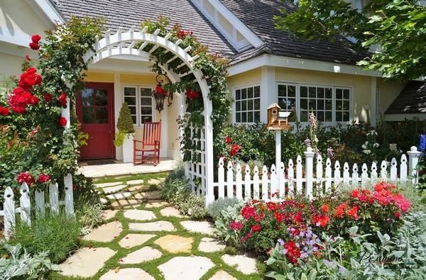 Landscape design of a summer cottage