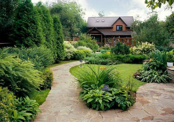 Landscape design of a summer cottage