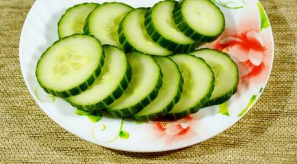 Lecho with cucumbers, tomatoes and peppers 