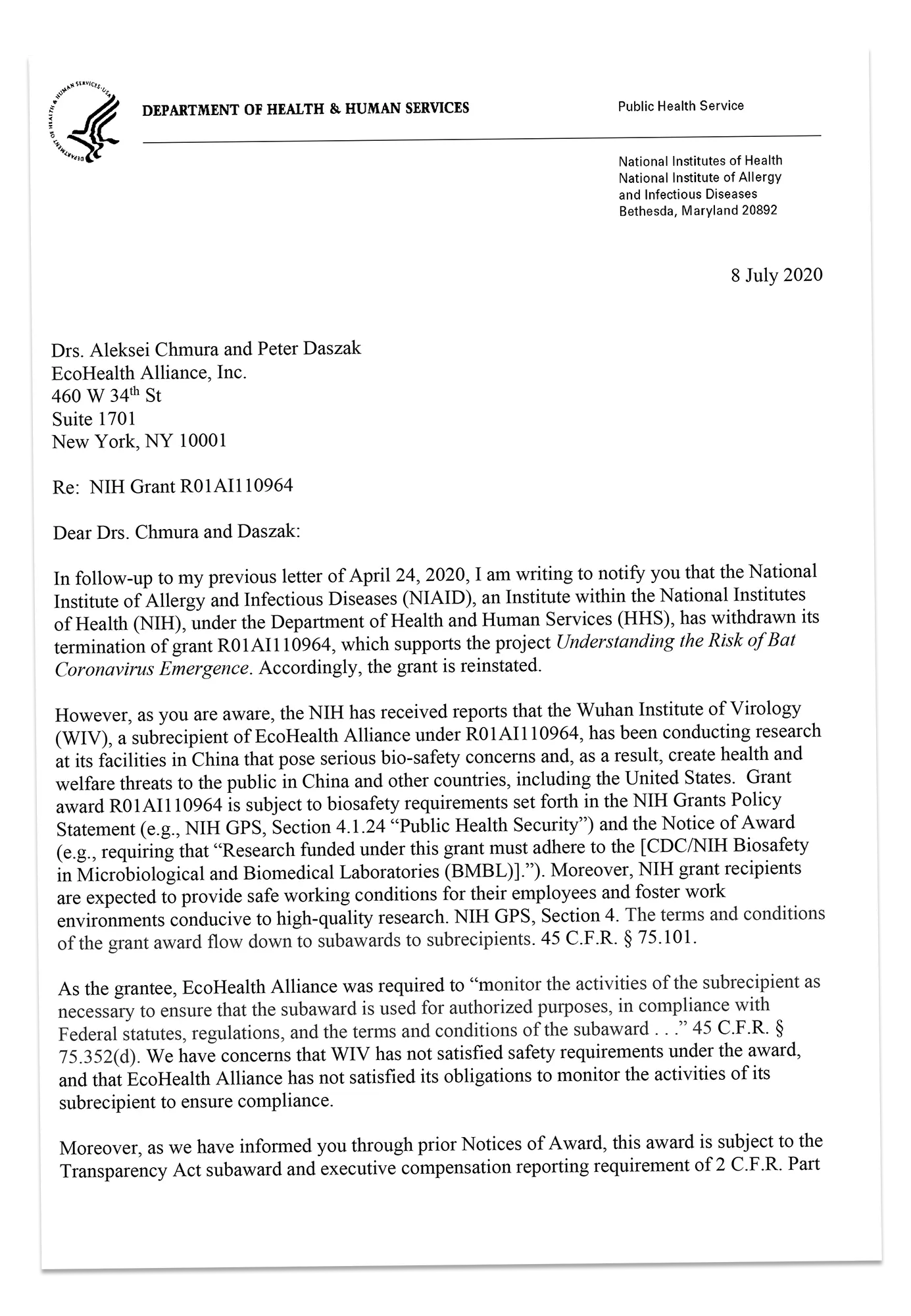 Letter to the editor: &#8220;Why are we still banned from visiting relatives?&#8221;. MZ replies