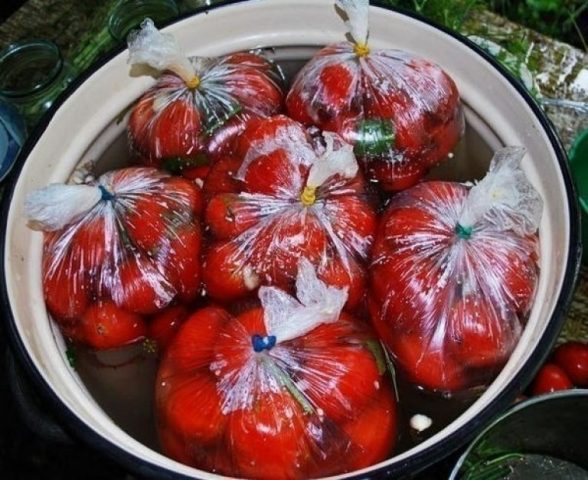 Lightly salted tomatoes with garlic in a package: 6 recipes