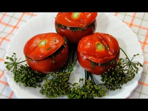 Lightly salted tomatoes with garlic in a package: 6 recipes