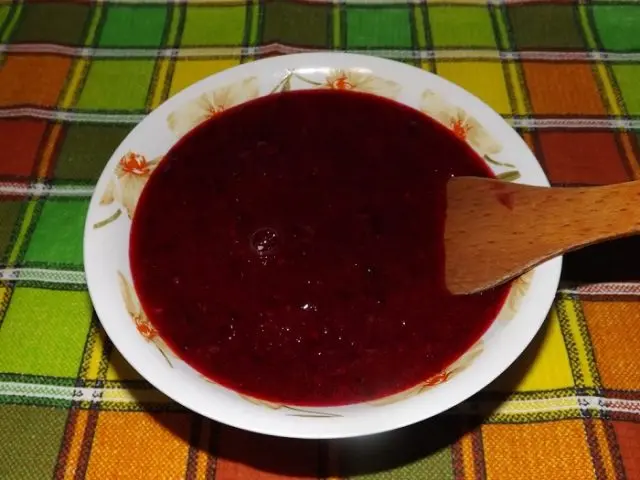 Lingonberries mashed with sugar