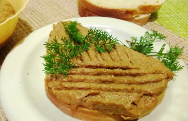 Liver pate from turkey liver