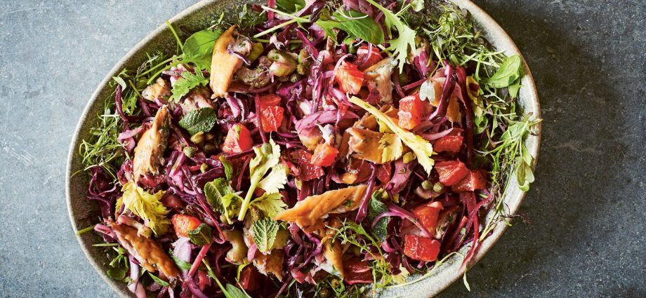 Mackerel salad for the winter