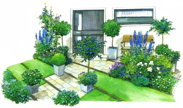 Making a front garden in front of the house + photo