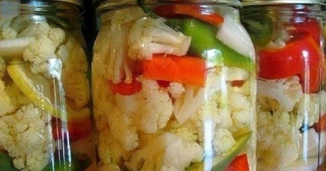 Marinating cauliflower for the winter without sterilization