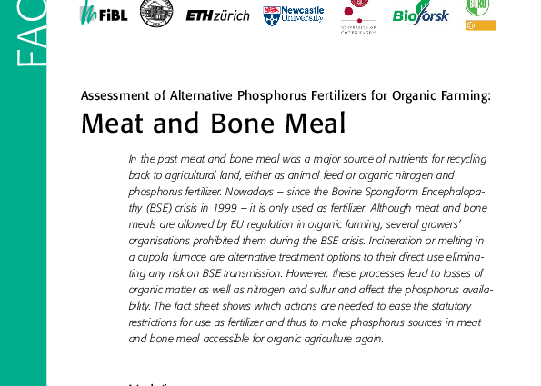 Meat-and-bone meal: instructions for use