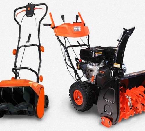 Mechanical and electric snow blowers Patriot