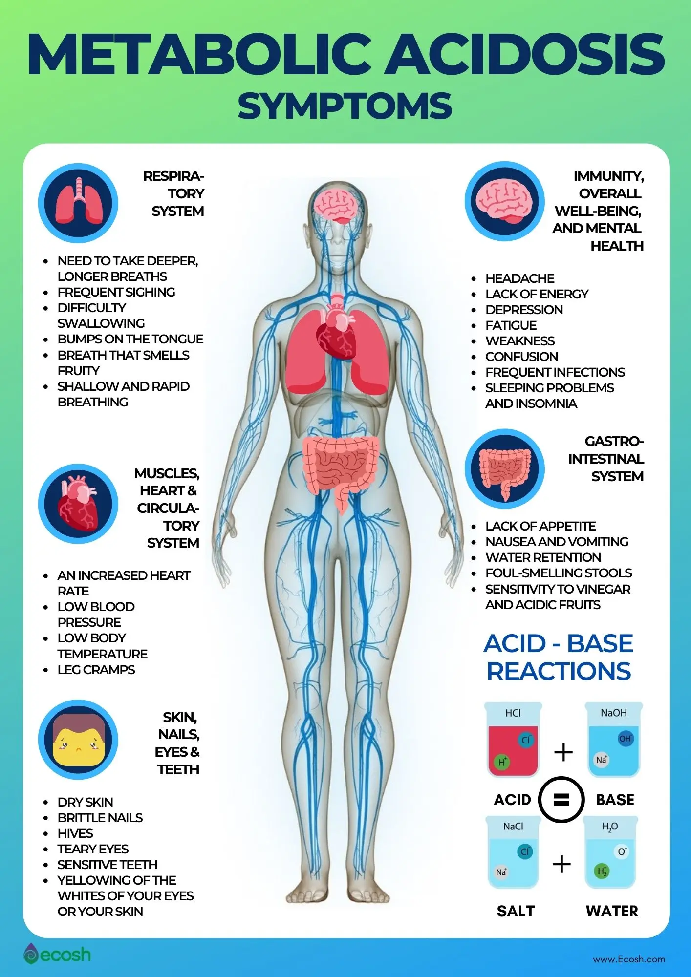 Metabolic acidosis &#8211; types, symptoms, treatment and prevention