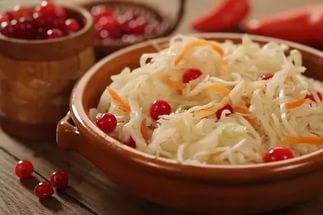 Methods for sourdough cabbage with cranberries