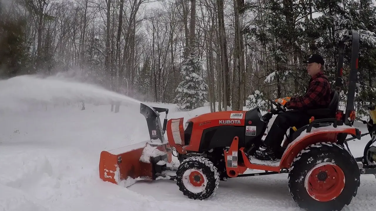 Minitractor snow blower 