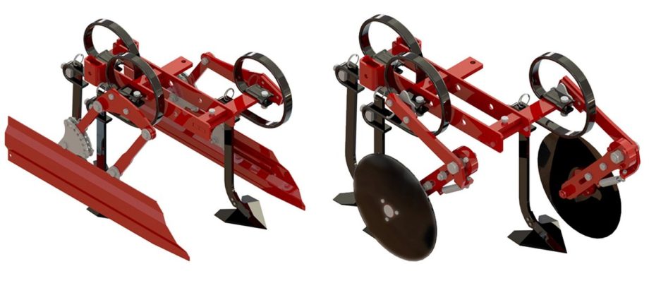 Motor cultivator for row spacing 