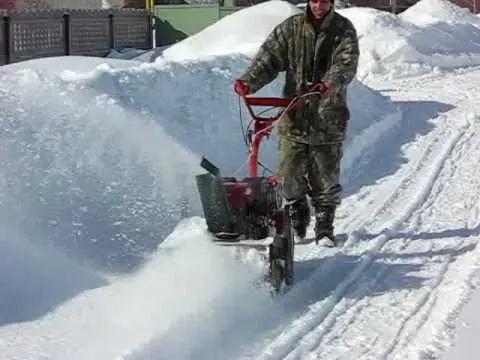 Mounted snow blower for Salyut walk-behind tractor