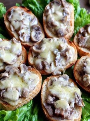 Mushroom dishes with mayonnaise