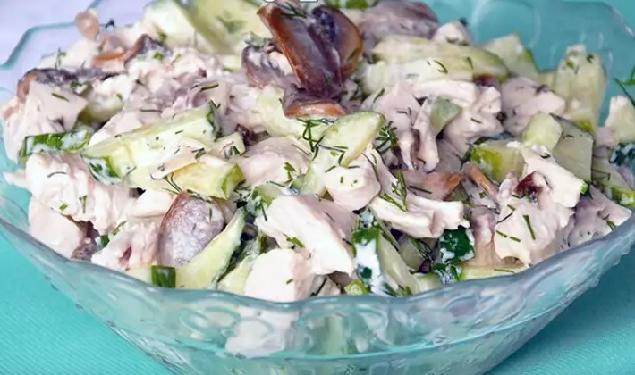 Mushroom dishes with mayonnaise