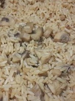 Mushroom dishes with rice