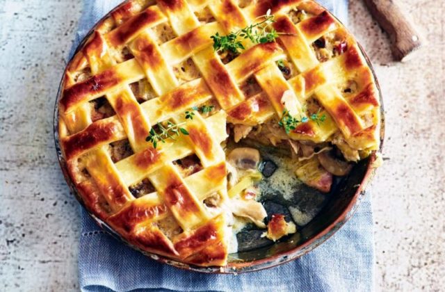 Mushroom pie: with potatoes, cabbage and meat, recipes with photos