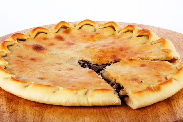 Mushroom pie: with potatoes, cabbage and meat, recipes with photos