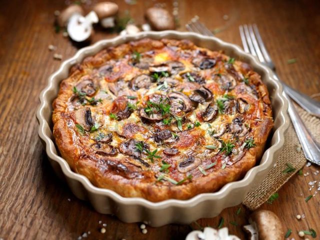 Mushroom pie: with potatoes, cabbage and meat, recipes with photos