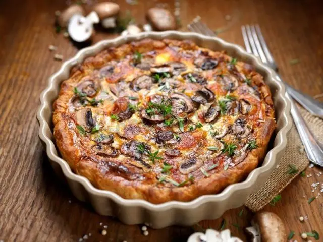 Mushroom pie: with potatoes, cabbage and meat, recipes with photos