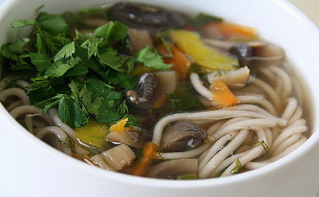 Mushroom soup from frozen boletus