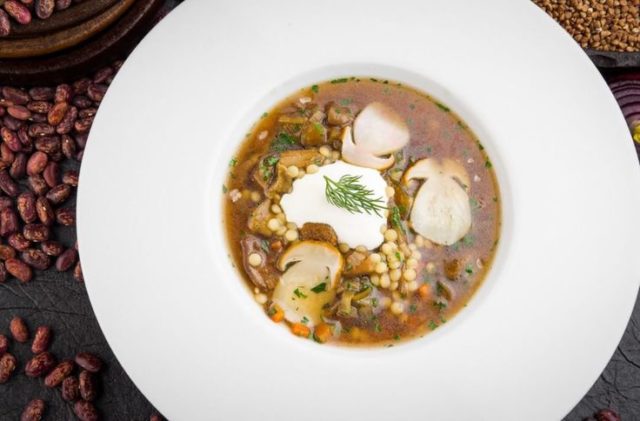 Mushroom soup from frozen boletus