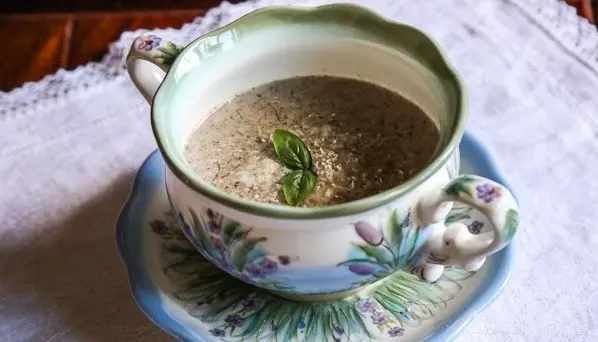 Mushroom soup puree from mushrooms: fresh, frozen, dried