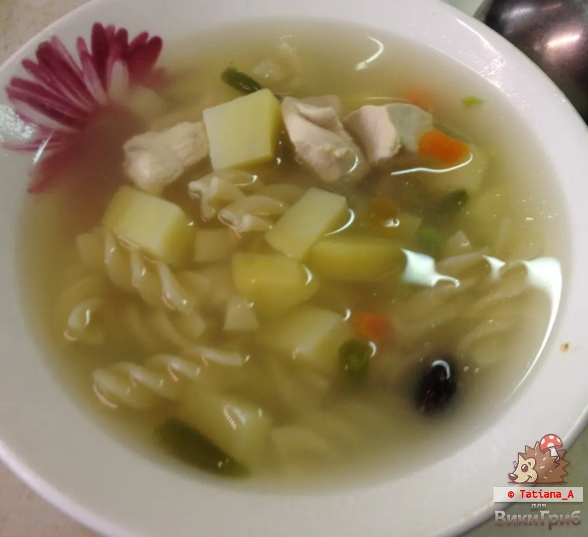 Mushroom soup with fresh mushrooms