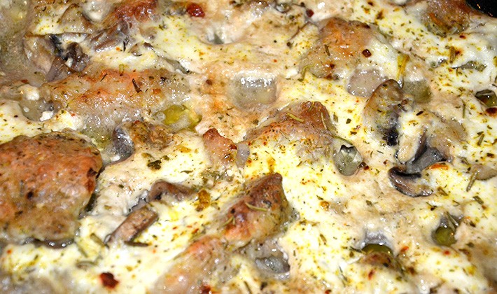 Mushrooms baked in the oven