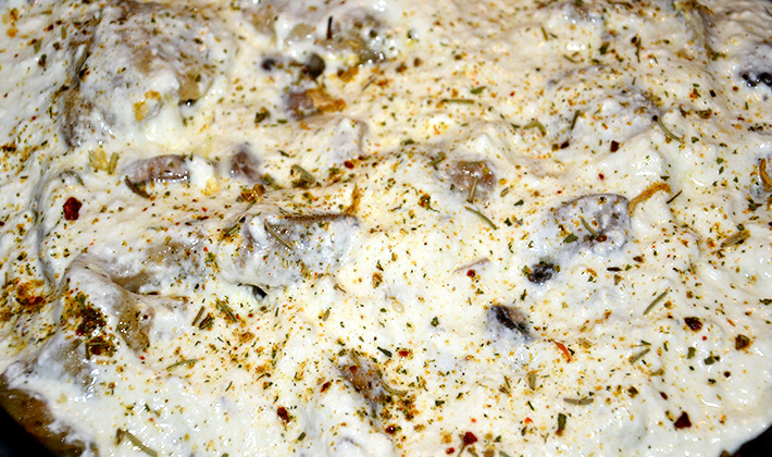 Mushrooms baked in the oven