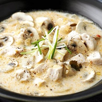 Mushrooms cooked in a pan