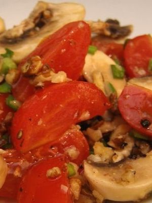 Mushrooms cooked in a pan