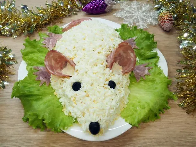 New Years salad Mouse: 12 recipes with photos