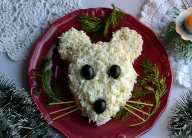 New Years salad Mouse: 12 recipes with photos