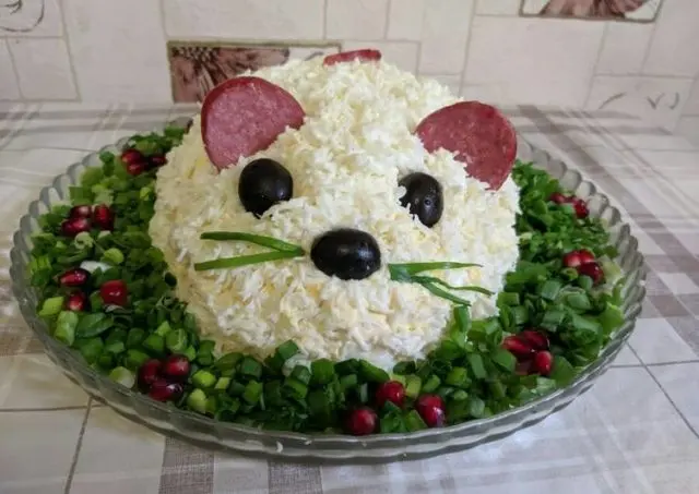 New Years salad Mouse: 12 recipes with photos