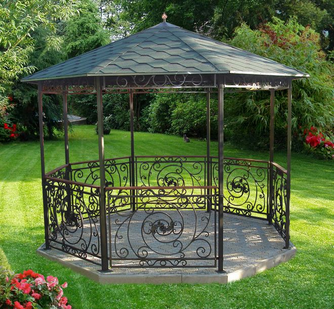 Octagonal gazebo: how to build a pavilion for a summer residence from wood and metal, a drawing with dimensions and execution step by step