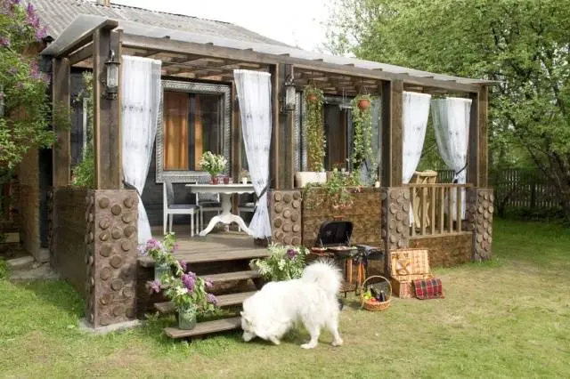 Outdoor terrace in the country 