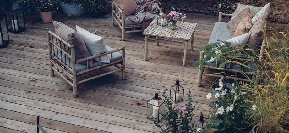 Outdoor terrace in the country 