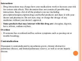 Oxazepam &#8211; indications, action, contraindications