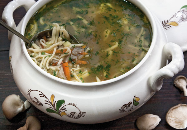 Oyster Mushroom Soup: Recipes with Chicken, Vermicelli, Barley, Rice