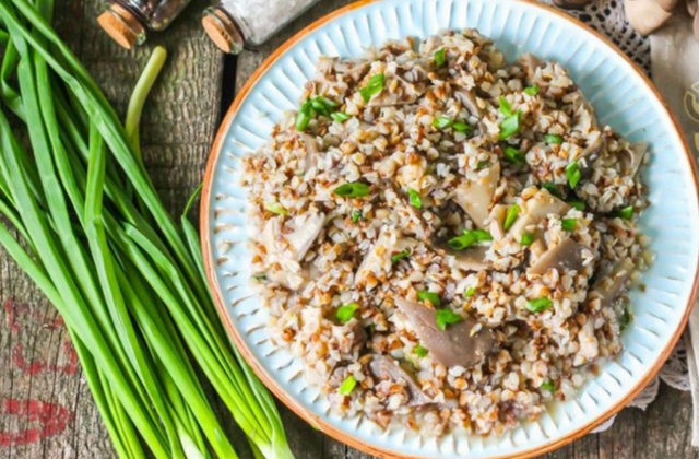 Oyster mushrooms with buckwheat: recipes with photos