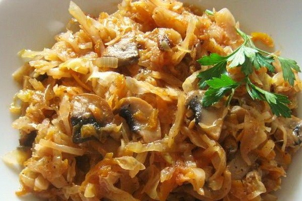 Oyster mushrooms with cabbage: cooking recipes with photos