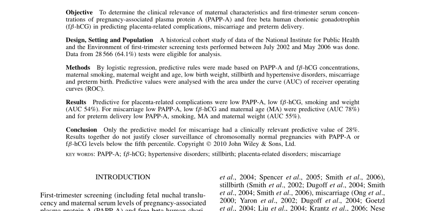 PAPP-A test &#8211; indications, course, results. Reimbursement of the PAPP-A test