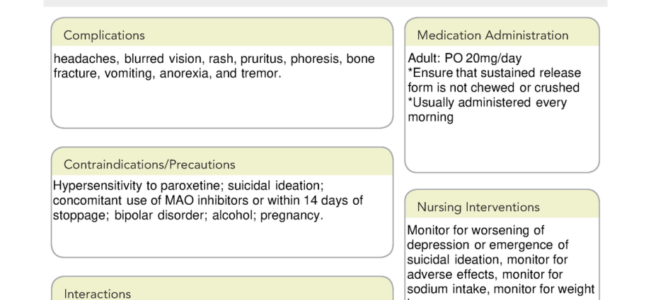 Paroxetine &#8211; when to use? Action, contraindications and precautions