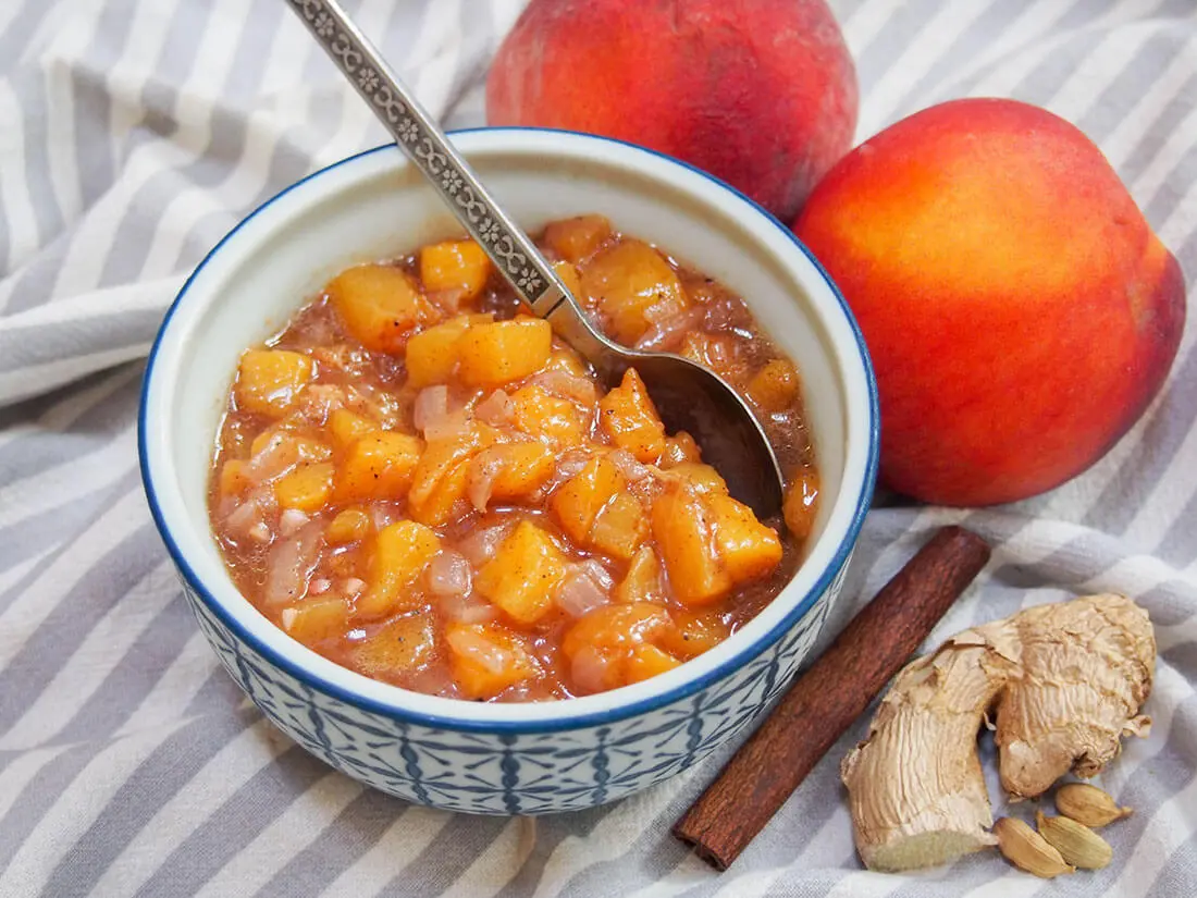 Peach chutney for the winter