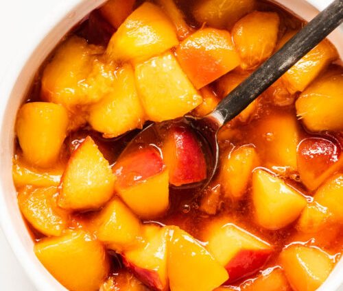 Peach compote for the winter